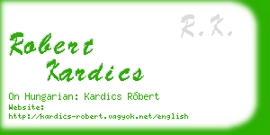 robert kardics business card
